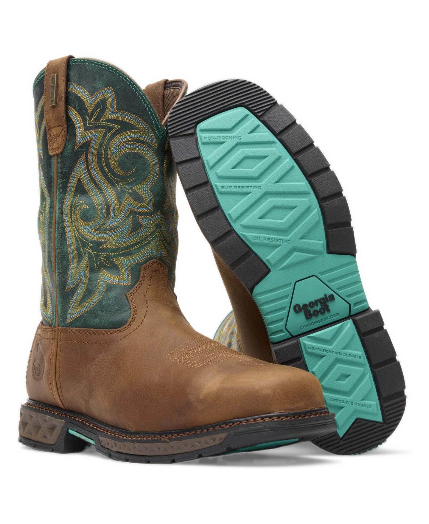 Женские ботинки GEORGIA BOOT Carbo-Tec LT Steel Toe Waterproof Pull-On, цвет: Коричневый — фото 2