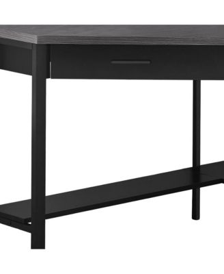 Corner Computer Desk 42" Sturdy Wood and Metal Frame for Home or Office Use