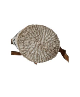 Peace Small Handmade Sisal Crossbody Purse