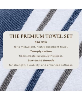Luxurious Cotton Decorative Hand Towel Set, 4-Piece