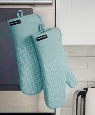 Gourmet Series Gridlines Oven Mitts Set, Pack of 2