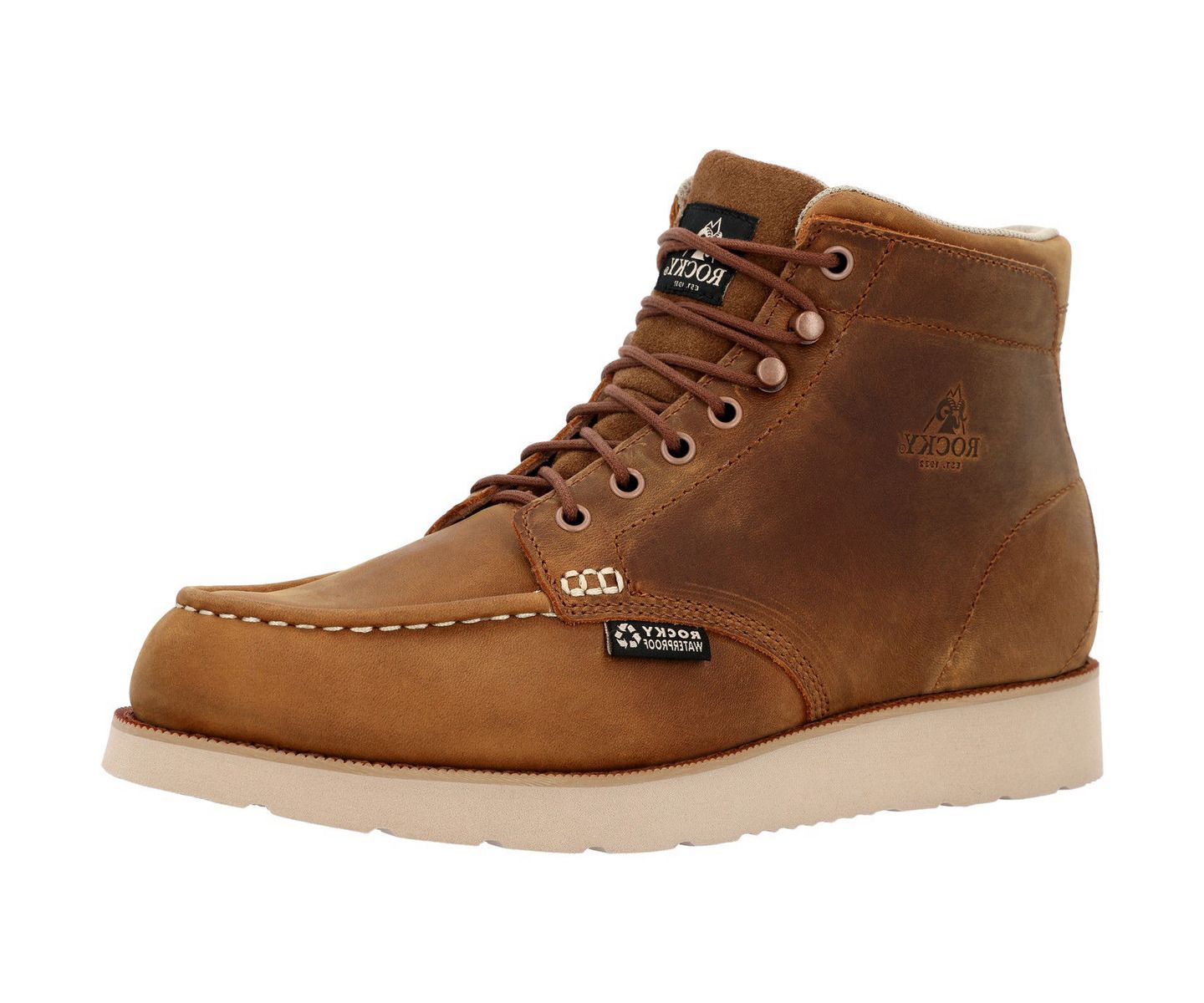 Мужские ботинки ROCKY MonoCrepe Wedge 6" Composite Toe Work Boot, цвет: Crazy Horse — фото 7