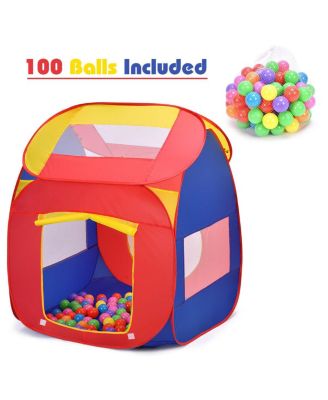 Portable Kid Play House Toy Tent with 100 Balls