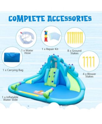 Inflatable Water Slide with Dual Slides and Large Splash Pool (Without Blower)