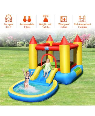 Kids Inflatable Bounce House Castle with Balls Pool and Bag