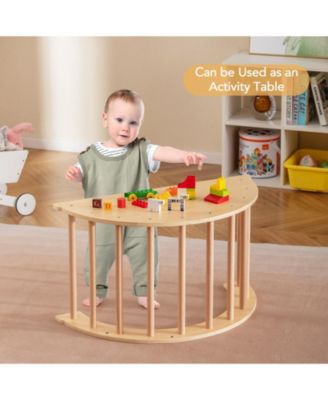 Kids Climbing Arch with Cushion Montessori Arch Climber/Rocker for Toddlers