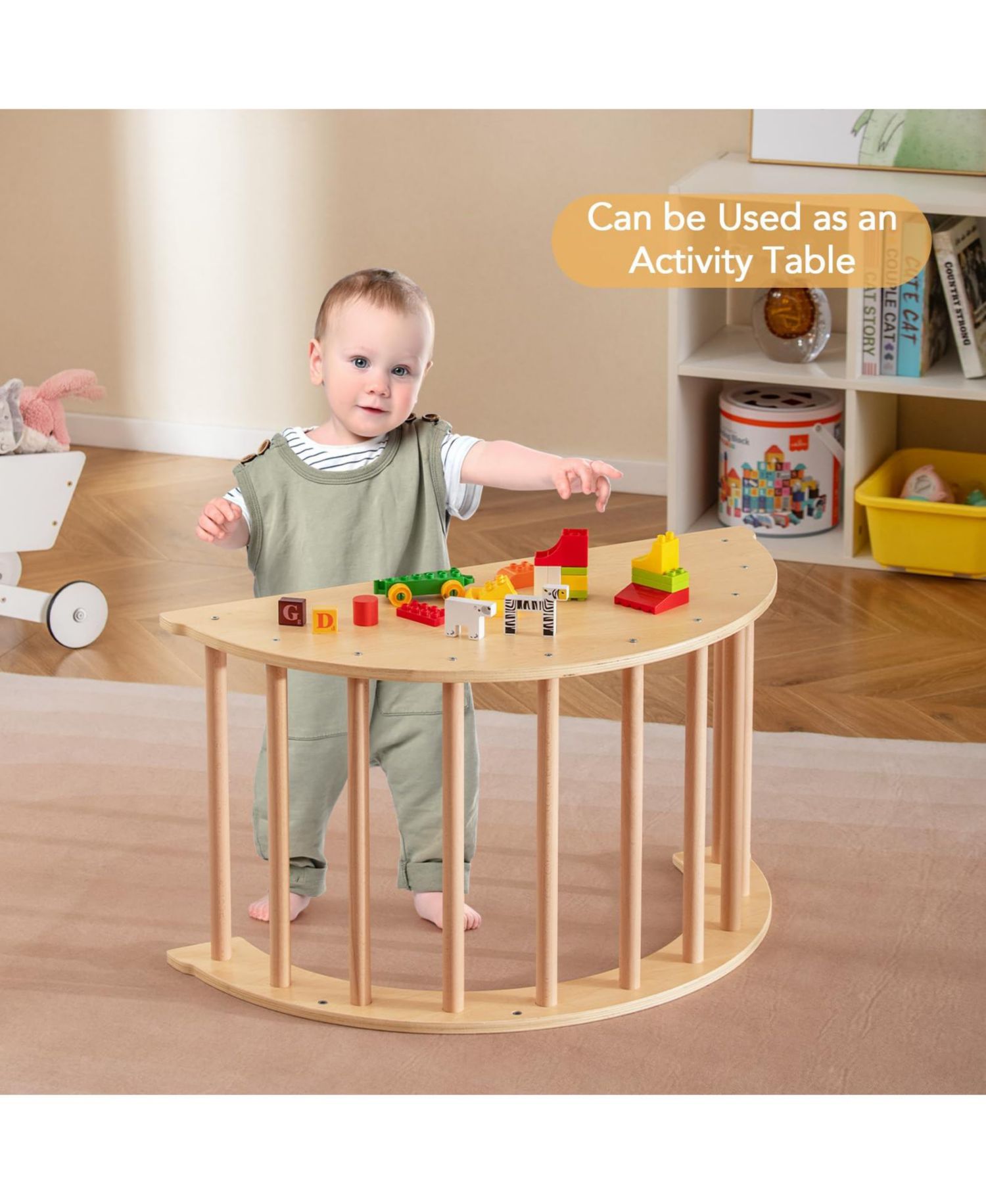 Montessori 6-in-1 Climbing Arch Climber with Cushion