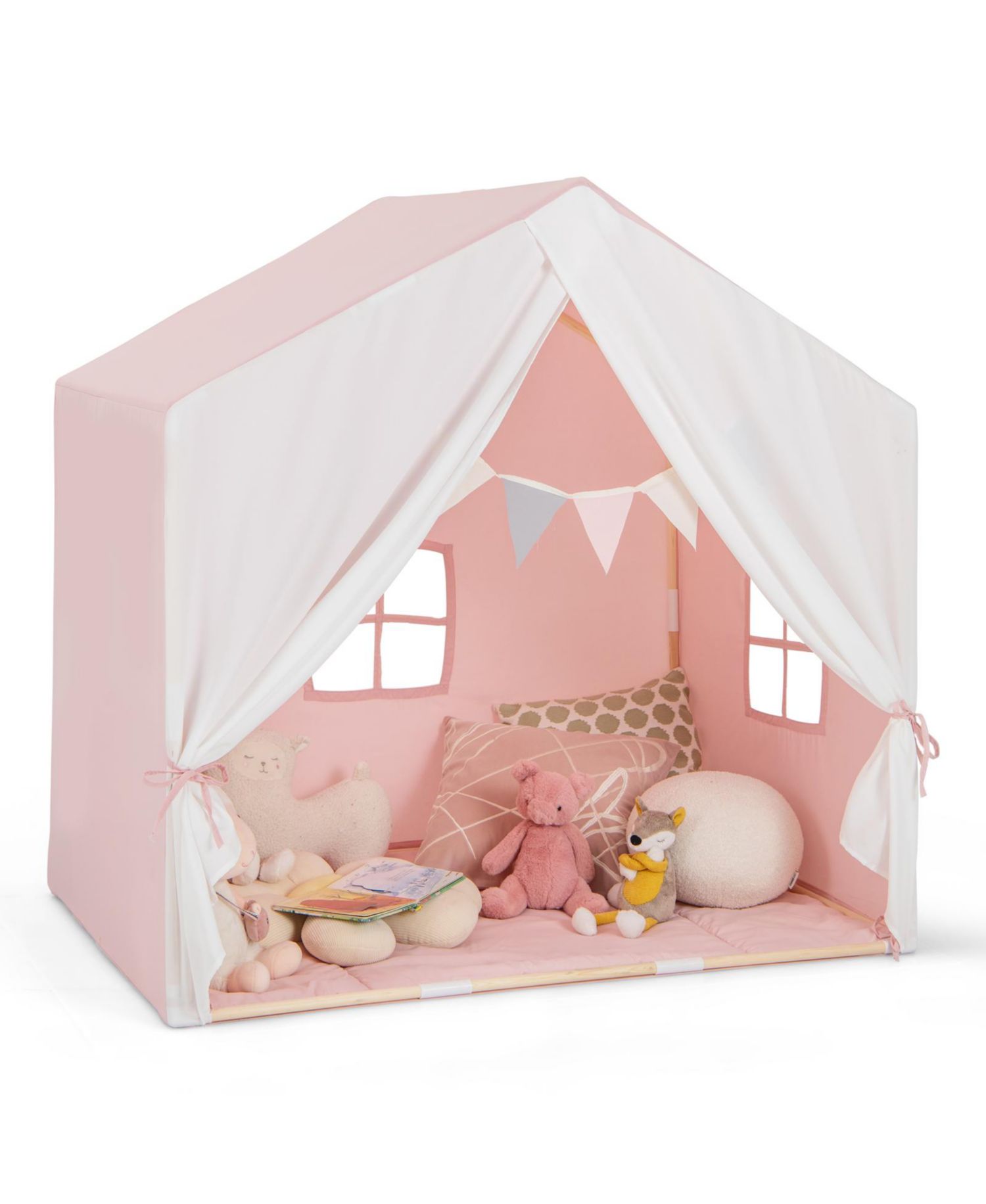 Indoor-Outdoor Play Tent with Washable Mat, 3-Piece Set