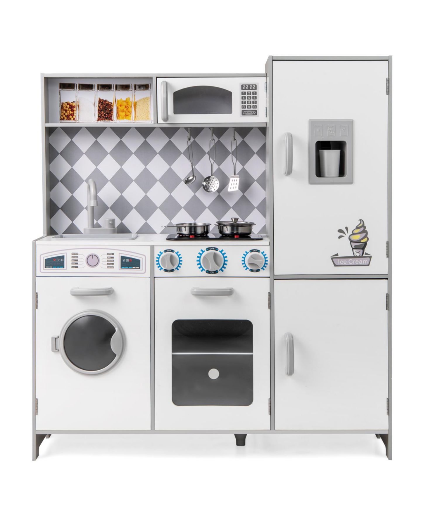 Детская игрушка Mecale Play Kitchen with Lights and Sounds, Ages 3+, цвет: Белый — фото 1
