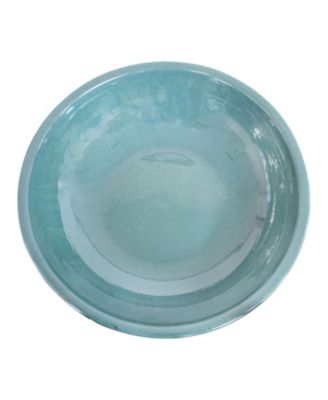 Calais Ceramic Bird Bath with Glazed Finish - Jade Green - 25" H