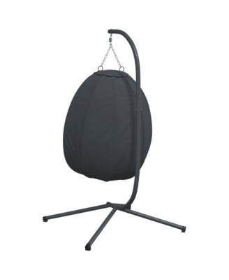 Hanging Egg Chair Anthracite Steel 45.3 x 26.0 x 76.0 in