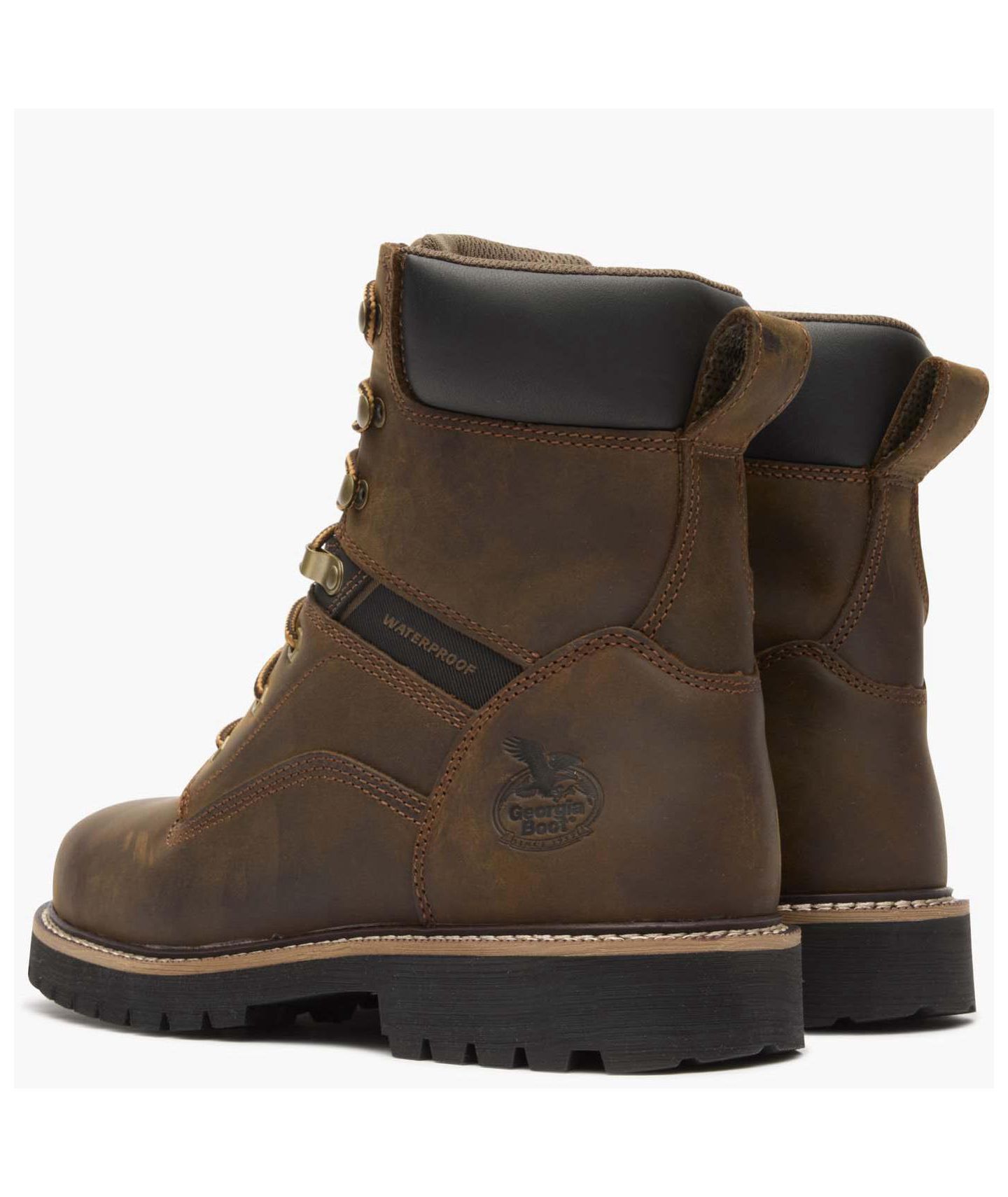 Мужские ботинки GEORGIA BOOT Core 37 Waterproof 8" Work Boot, цвет: Коричневый — фото 5
