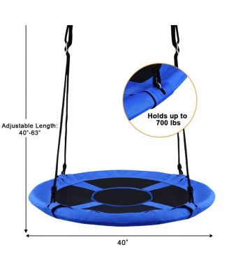 40 Inch Flying Saucer Tree Swing Indoor Outdoor Play Set