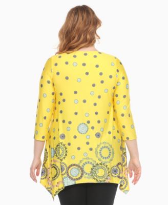 Plus Size Printed Flowy Hem Swing Top