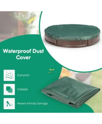 Sandbox with Built-in Corner Seat and Cover