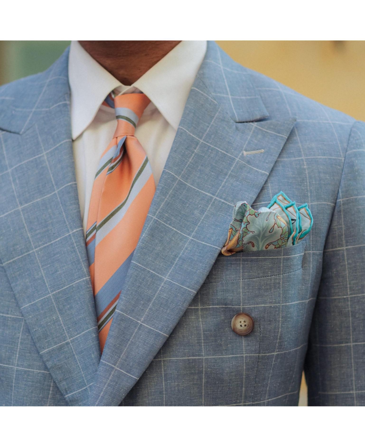 Big & Tall Taormina - Silk Jacquard Tie for Men - Blush and pale grey