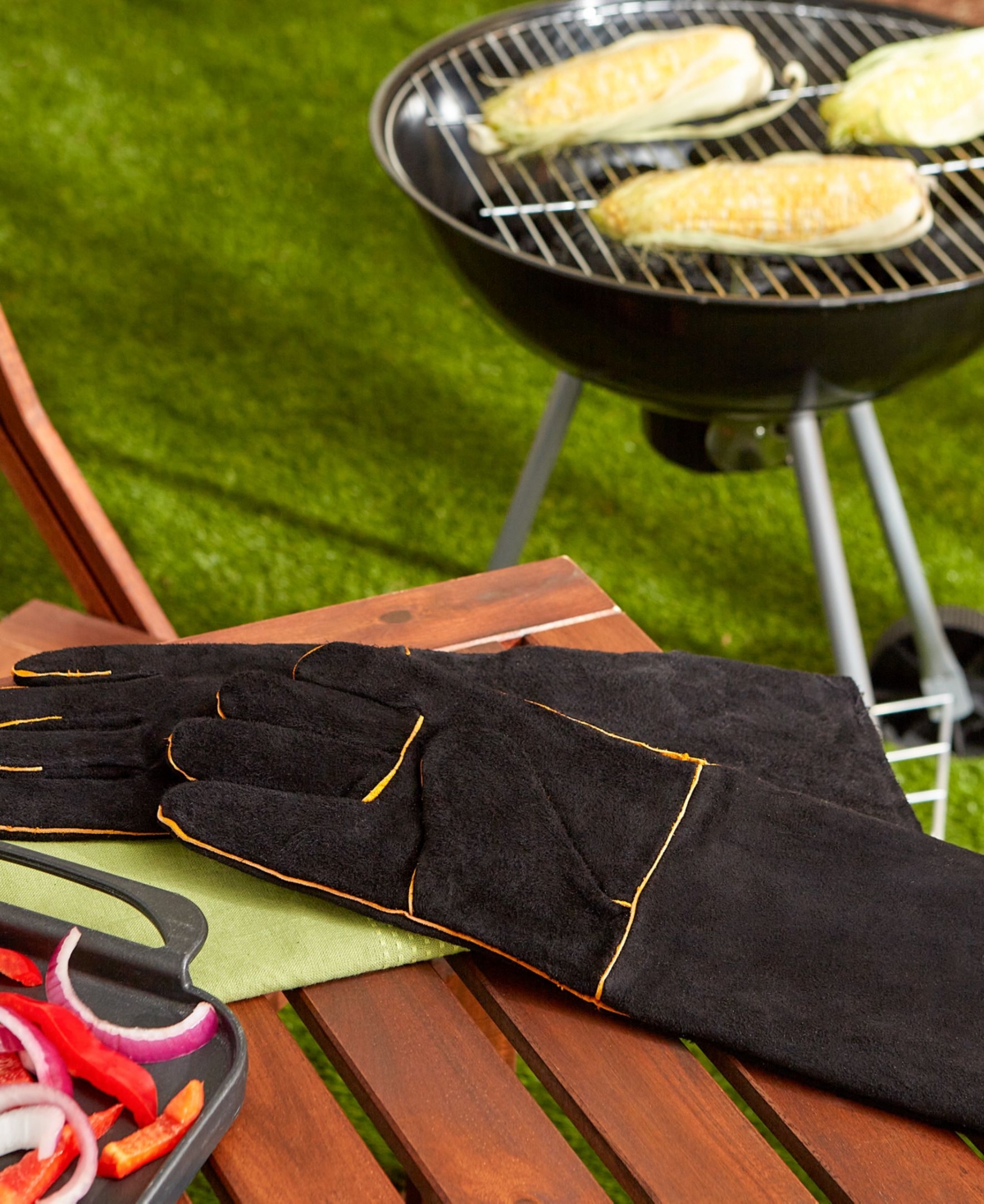 Rsvp International Leather Grill Gloves, Set Of 2