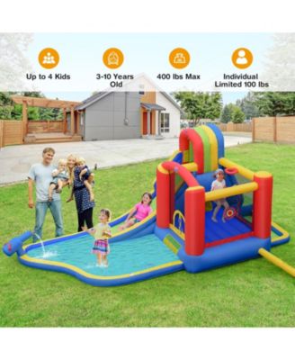 Inflatable Kid Bounce House Slide Climbing Splash Park Pool Jumping Castle
