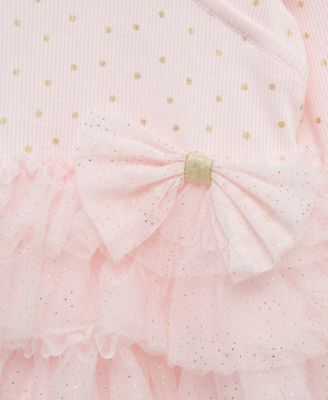 Baby Girls Dot Shine Tutu Top, Leggings & Headband, 3 Piece Set
