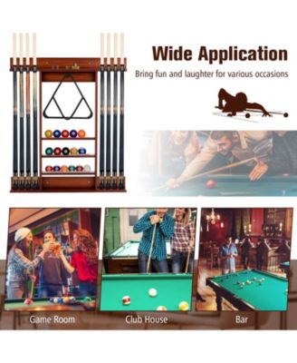 Wall-mounted Billiards Pool Cue Rack Only