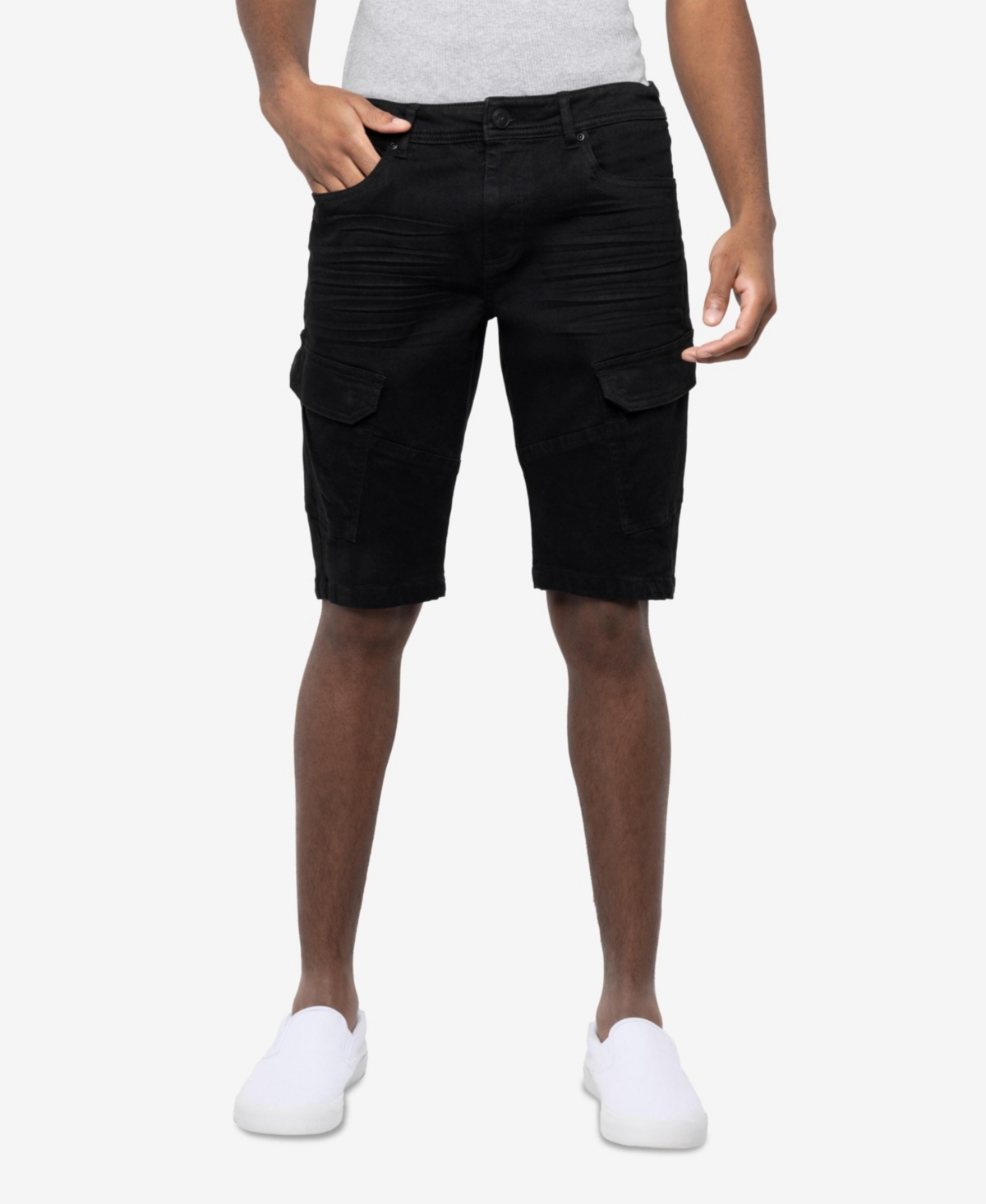 Xray Men's 12&#x22; Denim Cargo Shorts - Black