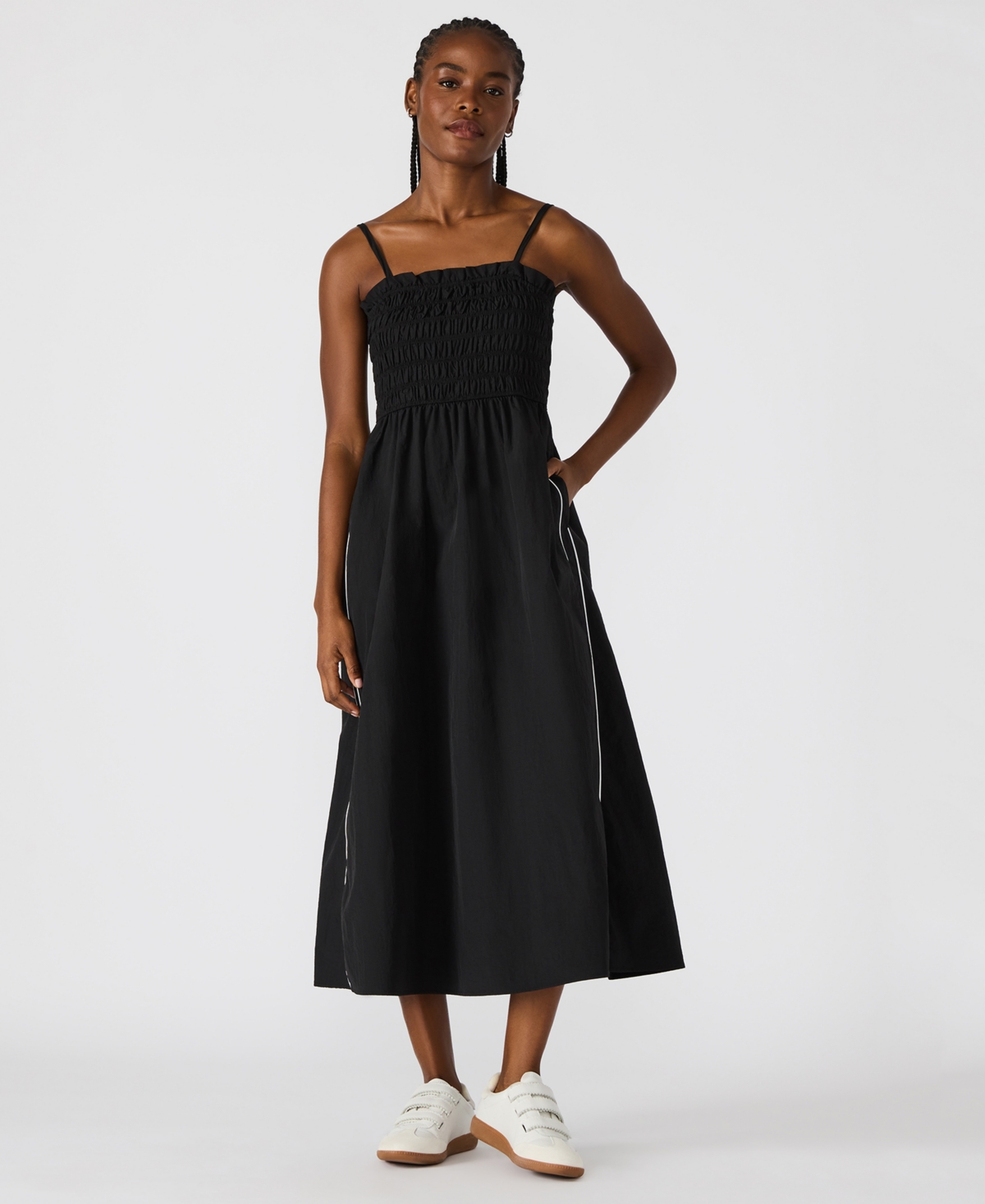 Steve Madden Kit Smocked Flare Maxi Dress