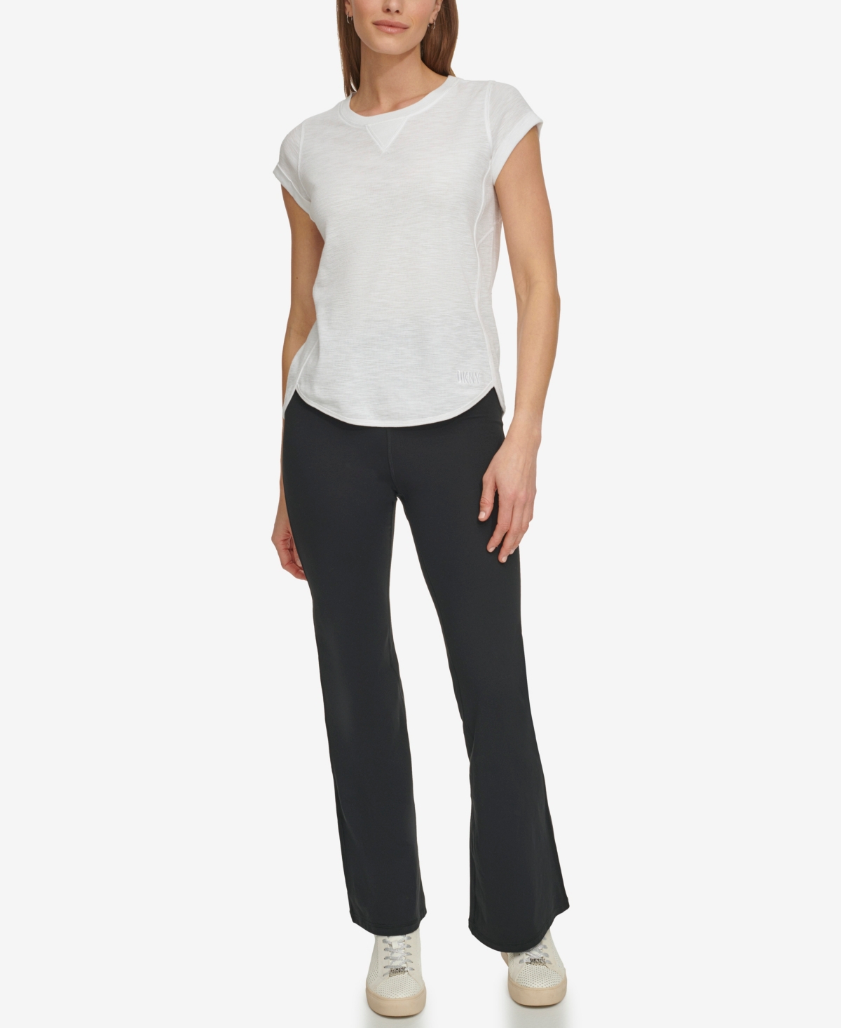 Dkny Mini Waffle Embroidered Logo T-shirt