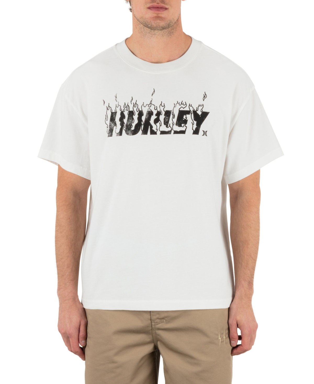 Men's Hurley On Fire Short Sleeve T-Shirt - White