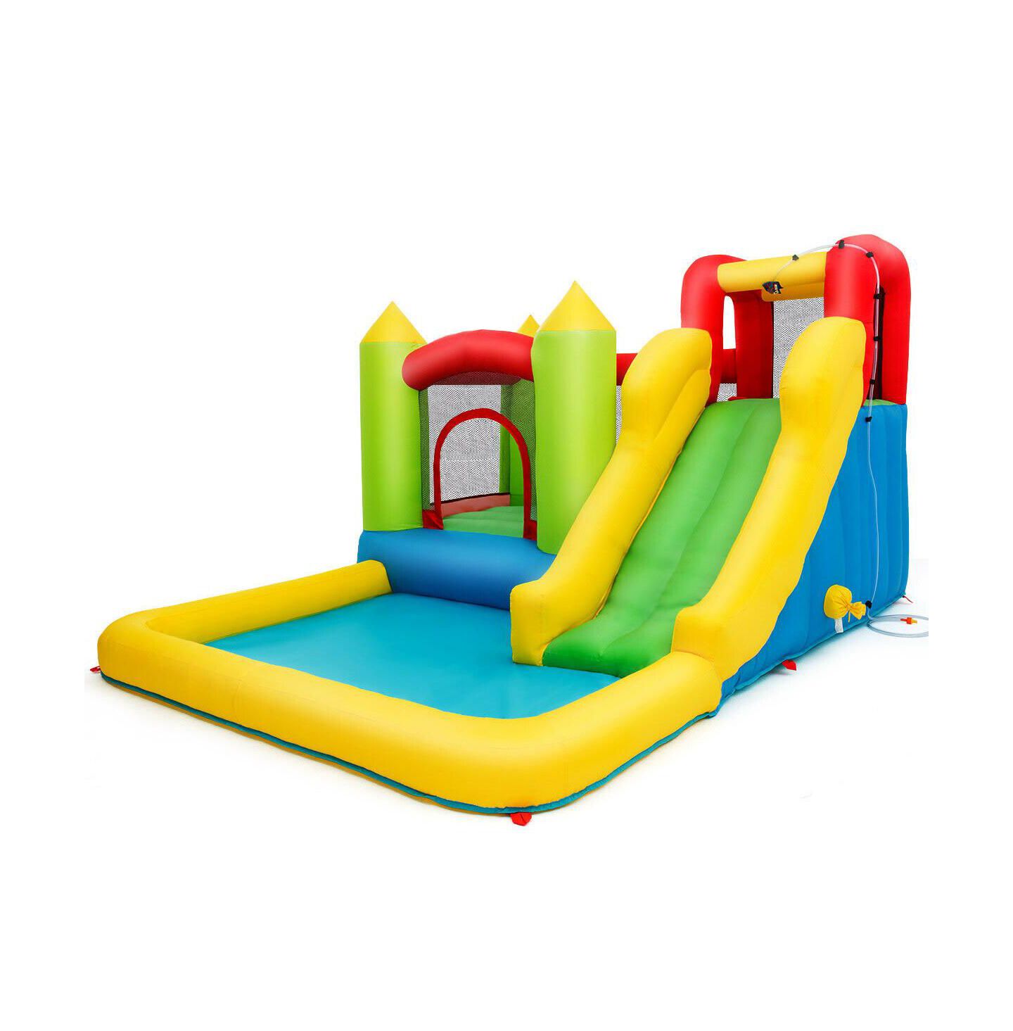 Детская игрушка Mecale Inflatable Bounce House with 480W Blower, Climbing Wall & Splash Pool, Ages 3-10, цвет: Жёлтый — фото 2