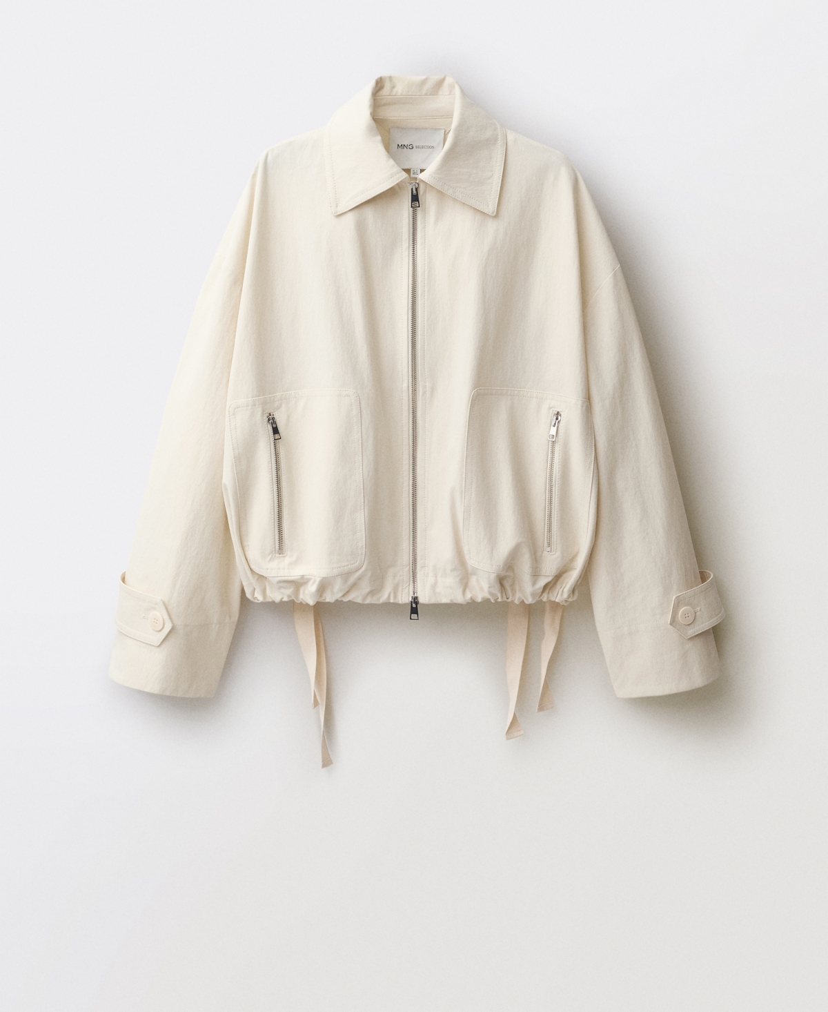 Mango Women's Adjustable Hem Bomber Jacket