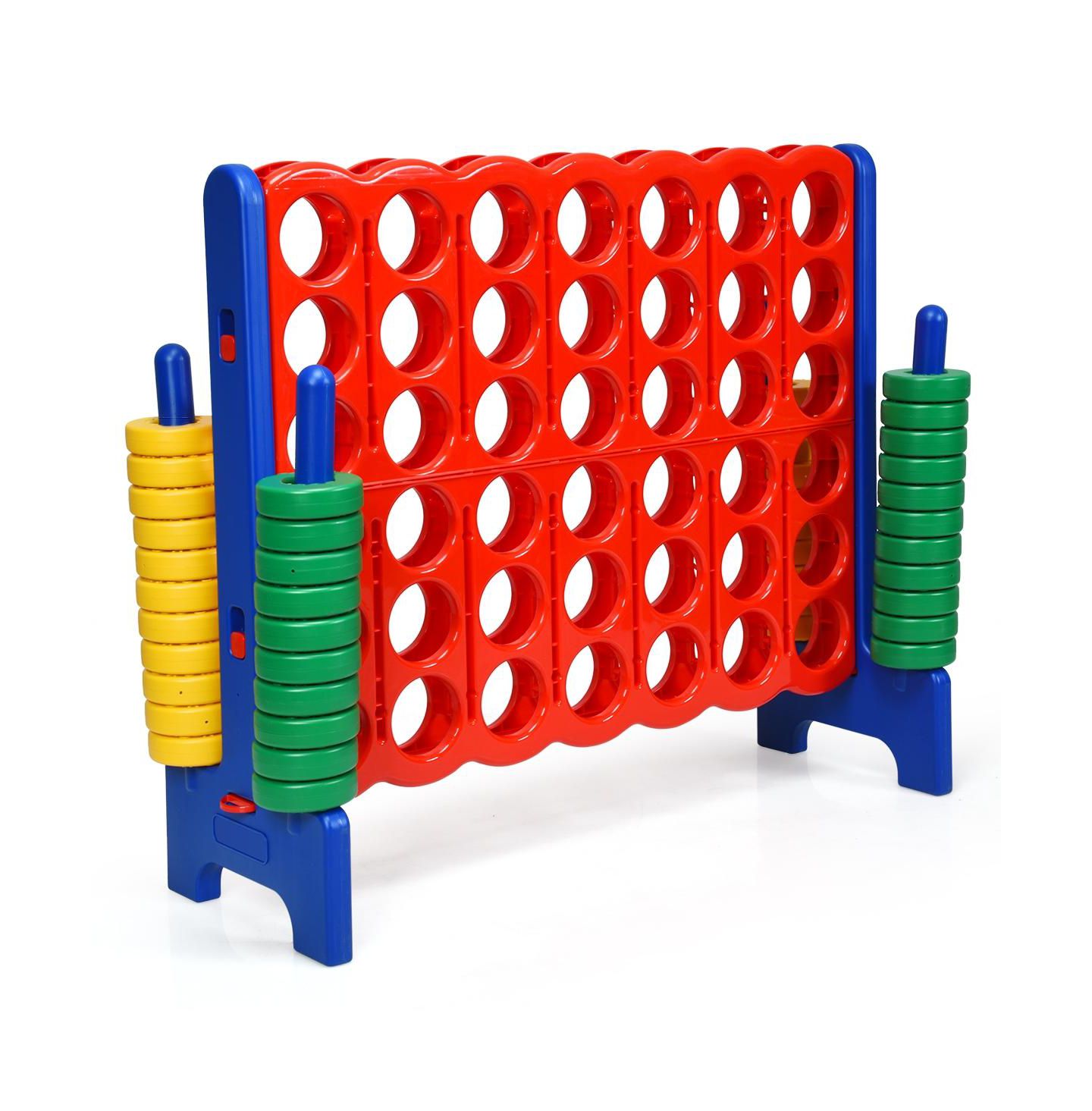 Детские игрушки Mecale 4-to-Score Giant Game Set with Quick-Release Slider, 42 Rings, Ages 3+, цвет: Синий — фото 1
