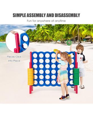 4-to-Score Giant Game Set with 42 Jumbo Rings and Quick-Release Slider
