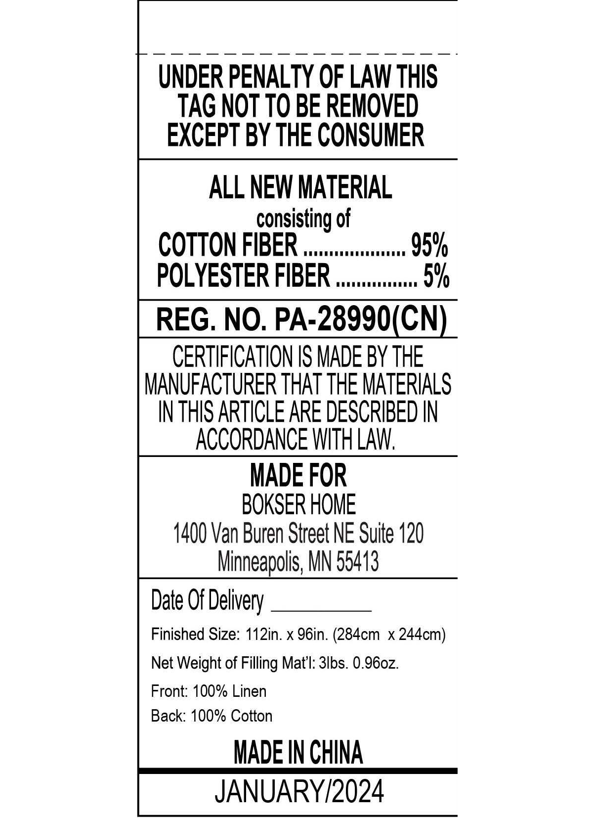 French Linen Box Stitch Quilt - King/Cal King