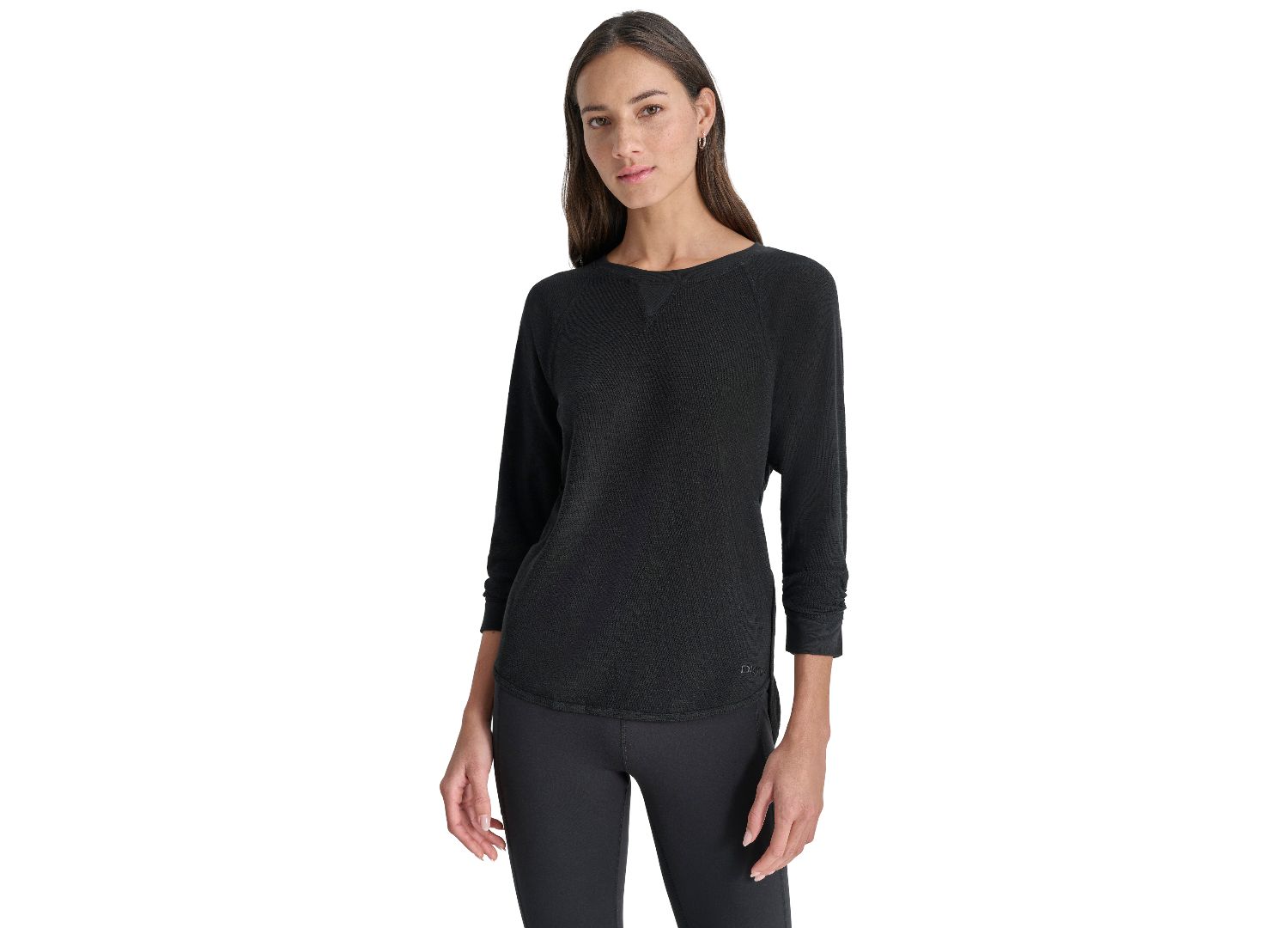 Women's Mini Slub Waffle Three-Quarter-Sleeve T-Shirt
