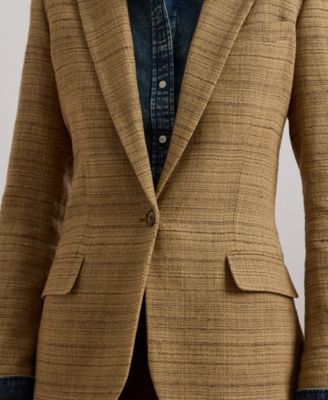 Women's Herringbone Linen-Blend Tweed Blazer