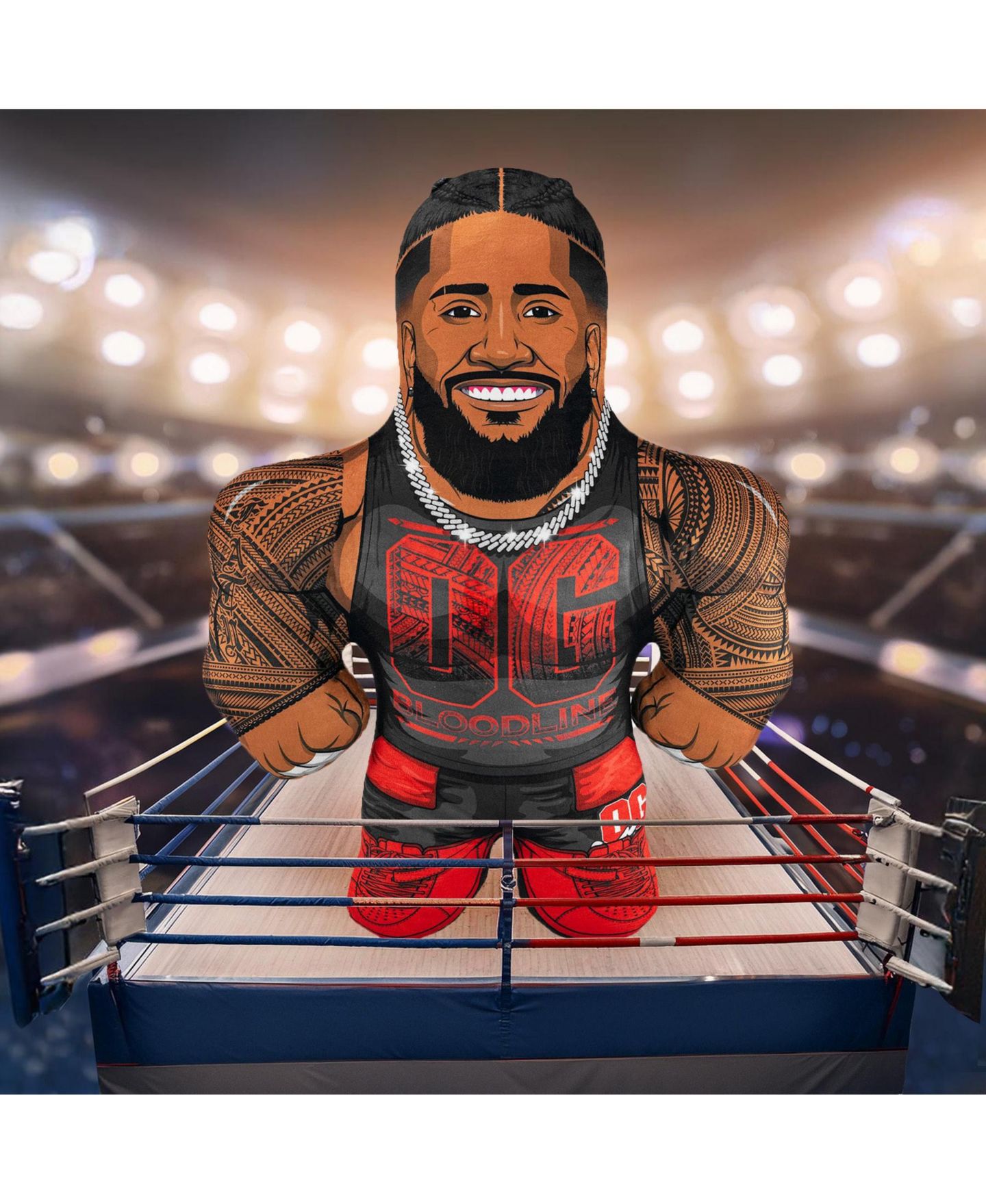 Детская мягкая игрушка Bleacher Creatures WWE Jimmy Uso 24" Bleacher Buddy Plush — фото 4