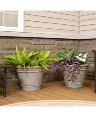 20" Indoor/Outdoor Patio, Garden, or Porch Weather-Resistant Franklin Flower Pot Planter