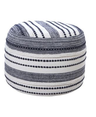 Upholstered Cotton Ottoman for Living Room Accent Chair and Footrest