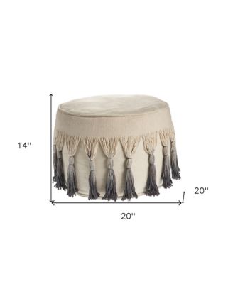 Multi-purpose Round Ottoman for Extra Seating and Footrest