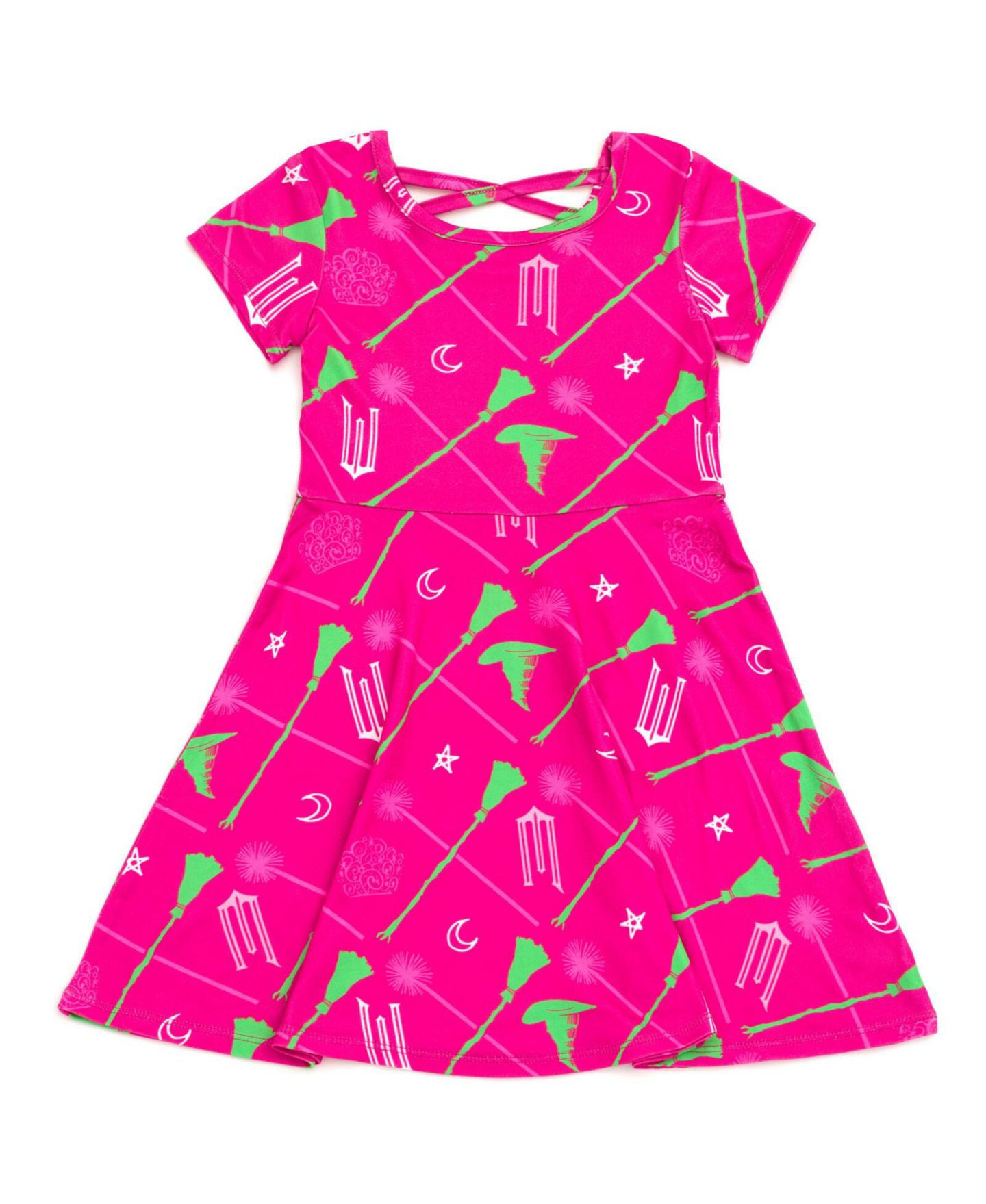 Платья Wicked 2 Pack Skater Dresses для девочек-малышей, цвет: Розовый / Зелёный — фото 2