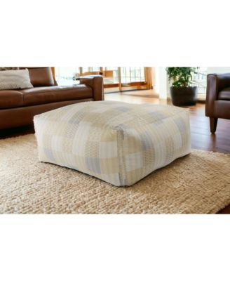 Handwoven 100% Cotton Ottoman Pouf Accent Stool