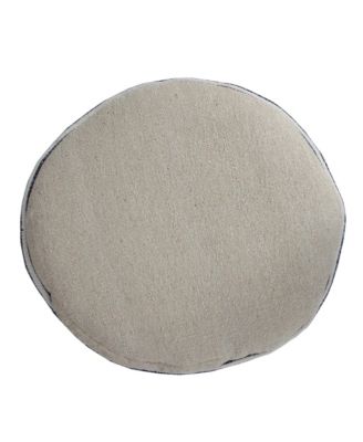 Upholstered Cotton Ottoman for Bedroom Accent and Lounge Seating