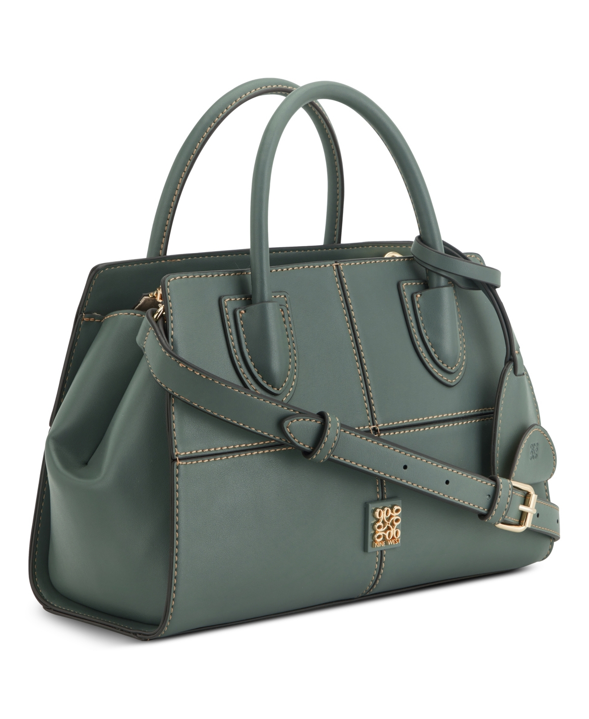 Nine West Paxtin Medium Satchel Bag In Green