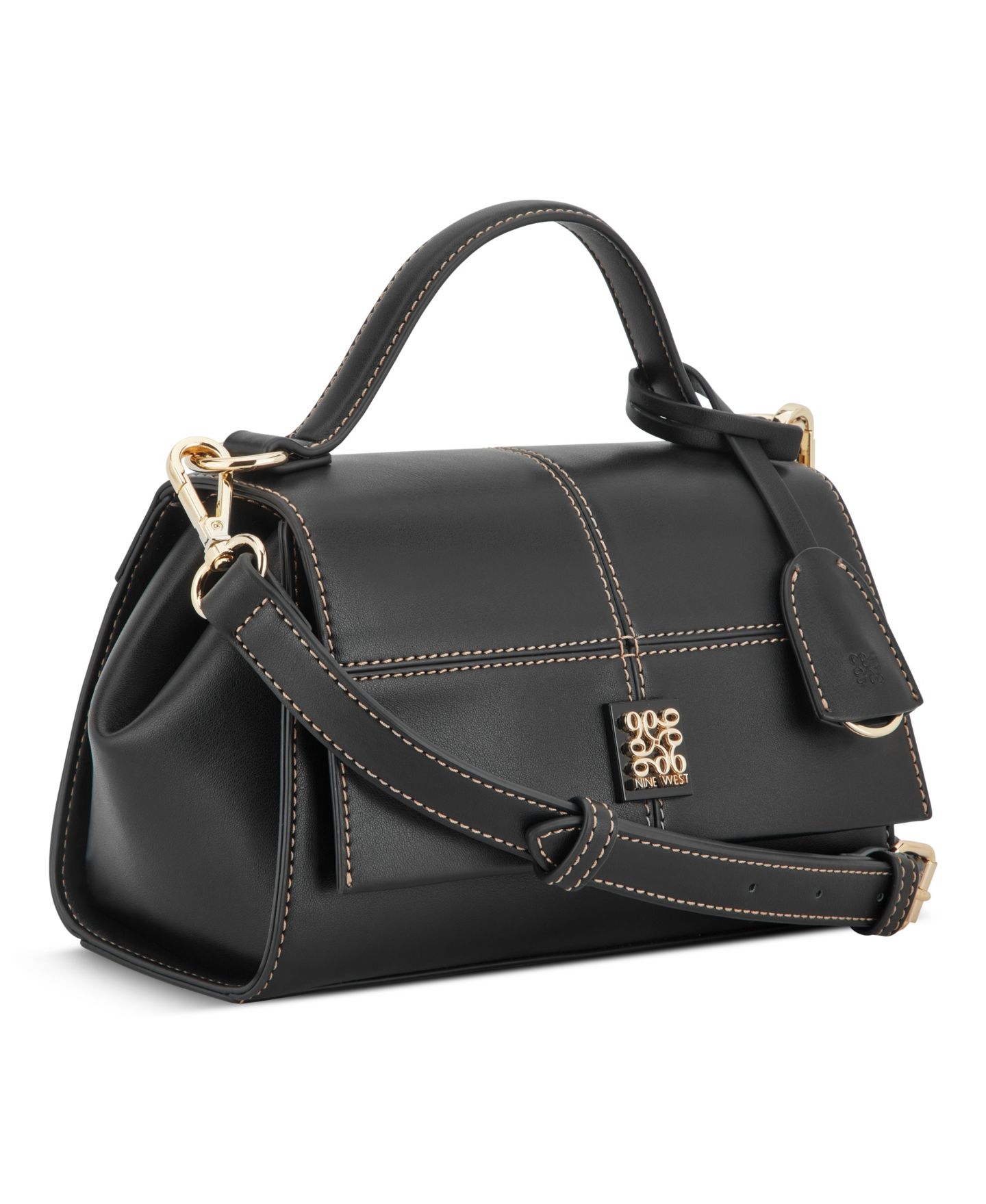 Женская сумка Nine West Paxtin Convertible Medium Crossbody Flap, цвет: Чёрный — фото 4