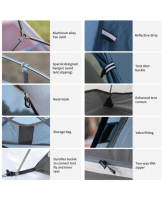 Cloud Up Free Standing 2 Person Backpacking Tent Ultralight Nylon Double Layer Camping Tents for Two Person