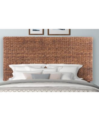 Woven Banana Leaf Headboard Straight Design for Modern Bedroom