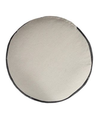 18" Black 100% Cotton Ottoman