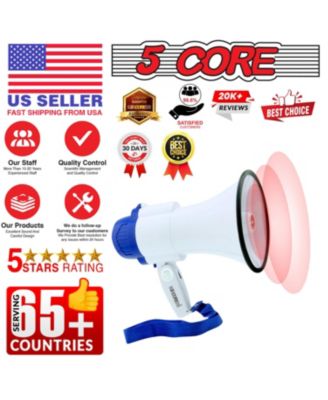 Megaphone Bullhorn Speaker 30W Mini Bull Horn Battery Power Cheer Megafono 800 Feet Range Loudspeaker 8R-USB WoB