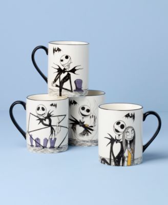Nightmare Before Christmas Mugs, Set of 4