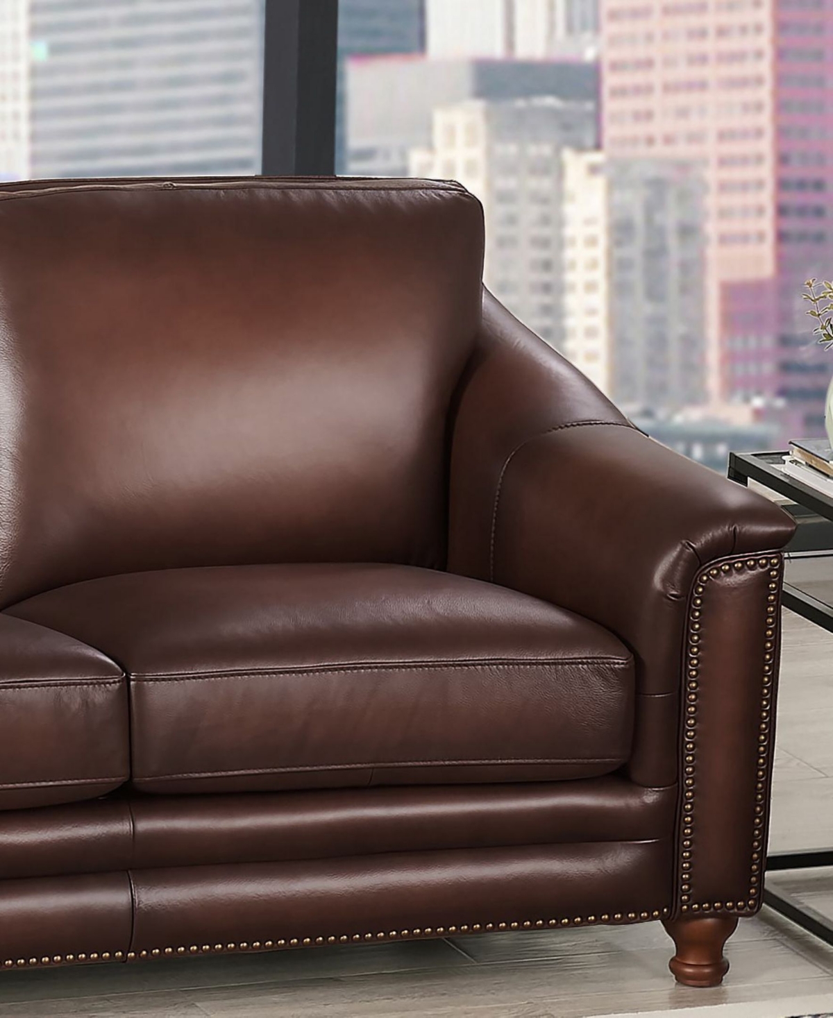 Hydeline Belfast 92" Top Grain Leather Sofa